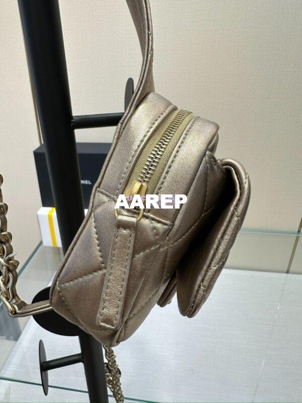 Replica Chanel 24P Limited Edition Metallic Lambskin Backpack AS4621 Gold 5