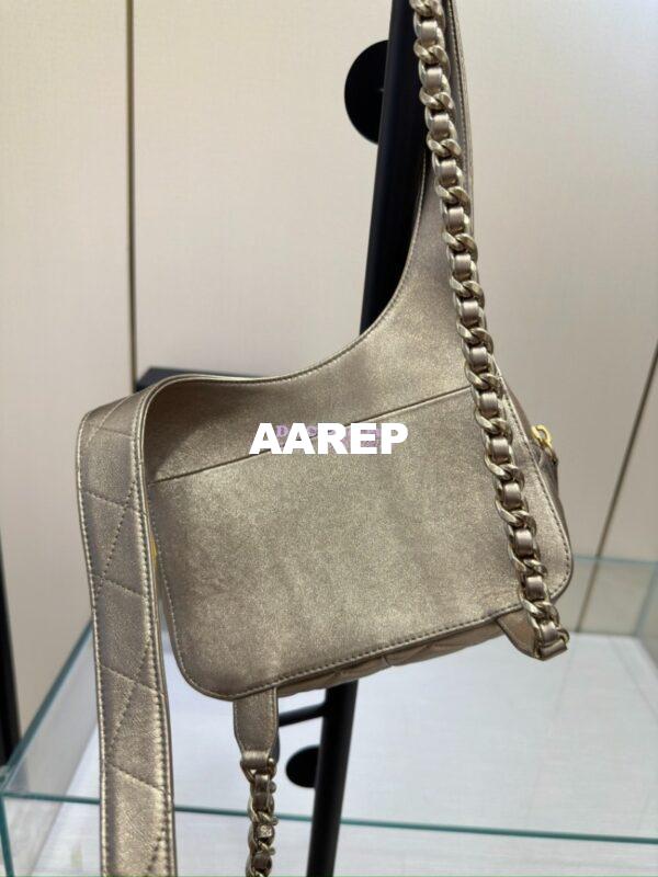 Replica Chanel 24P Limited Edition Metallic Lambskin Backpack AS4621 Gold 9