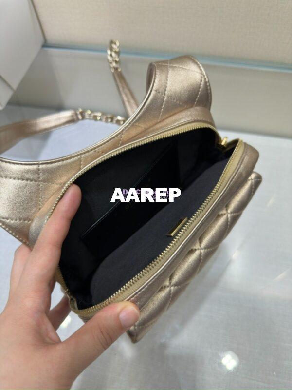 Replica Chanel 24P Limited Edition Metallic Lambskin Backpack AS4621 Gold 11