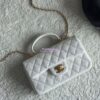 Replica Chanel Mini Flap Bag With Top Handle AS2431 in Grained Calfskin Black 2