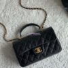 Replica Chanel Mini Shopping Bag Shiny Agen Calfskin AS4416 Light Blue 2