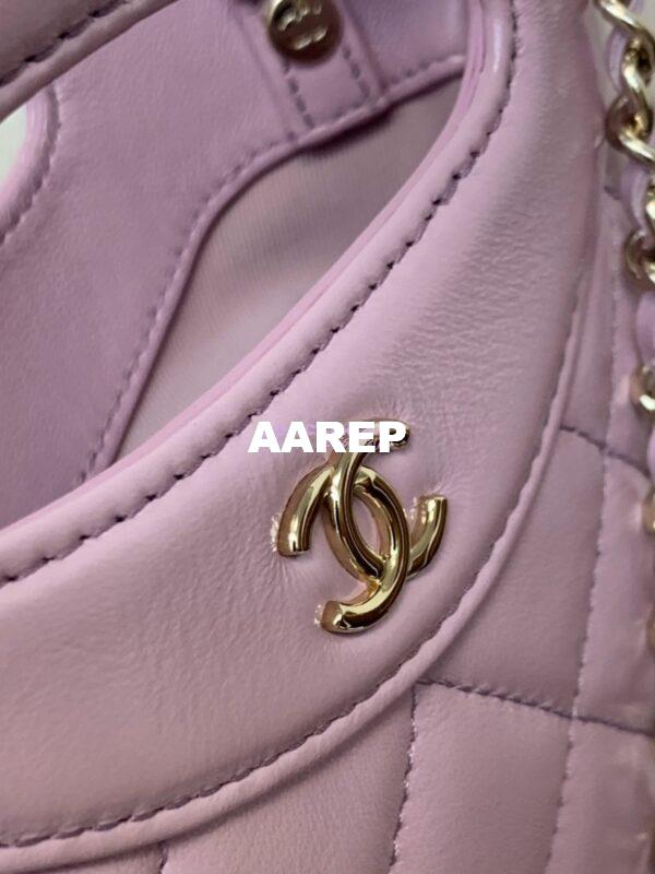 Replica Chanel 24C 31 Mini Shopping Bag Chain Clutch Shiny Lambskin & Gold-Tone Metal AS3656 Lilac 3