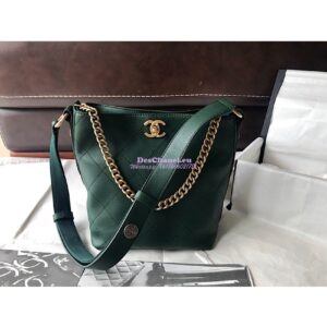 Replica Chanel Calfskin Hobo Bag A57573 Green