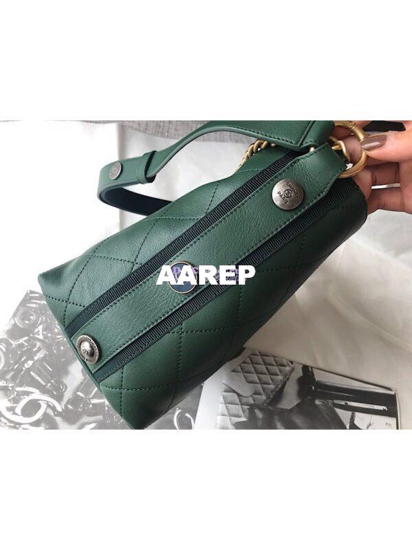 Replica Chanel Calfskin Hobo Bag A57573 Green 5