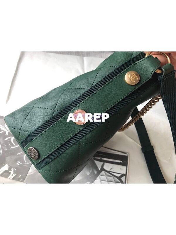 Replica Chanel Calfskin Hobo Bag A57573 Green 6