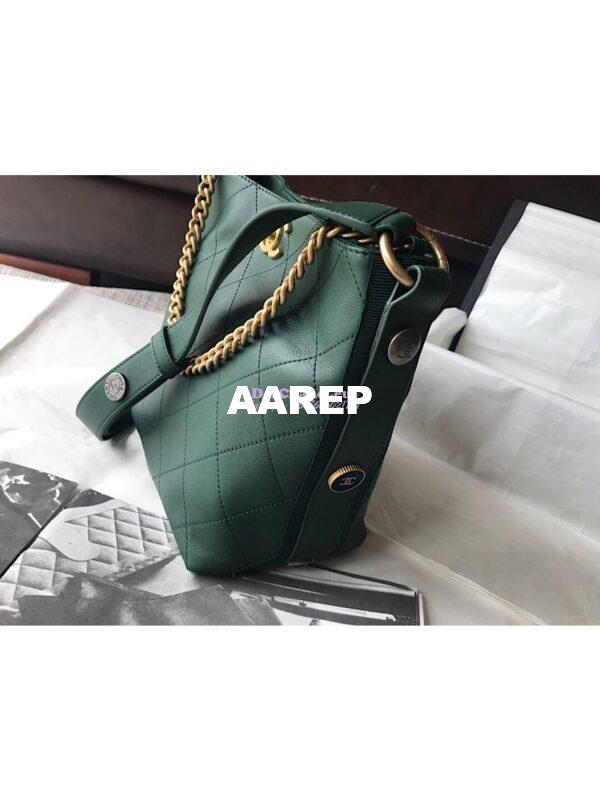Replica Chanel Calfskin Hobo Bag A57573 Green 7