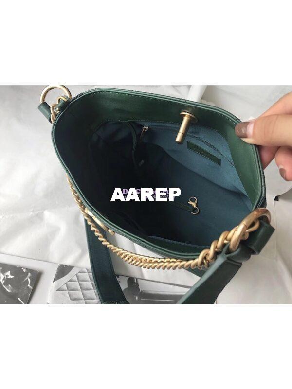 Replica Chanel Calfskin Hobo Bag A57573 Green 11