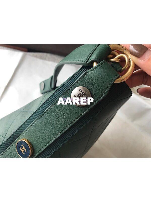 Replica Chanel Calfskin Hobo Bag A57573 Green 14