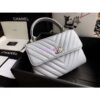 Replica Chanel Small Trendy CC Chevron Handle Flap Bag A92236 Black 2