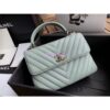 Replica Chanel Small Trendy CC Chevron Handle Flap Bag A92236 Black