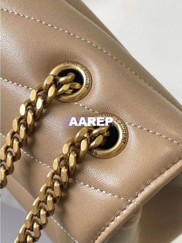 Replica YSL Saint Laurent Loulou Medium In Matelassé Lambskin 801439 Natural Tan 6