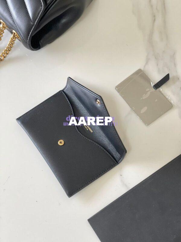 Replica YSL Saint Laurent Loulou Medium In Matelassé Lambskin 801439 Black 7
