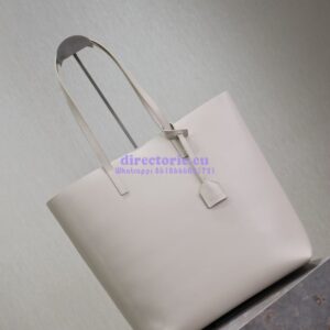 Replica YSL Shopping Saint Laurent In Leather 600306 Blanc 2