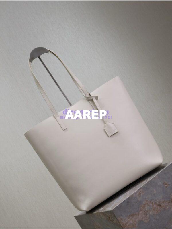 Replica YSL Shopping Saint Laurent In Leather 600306 Blanc 2