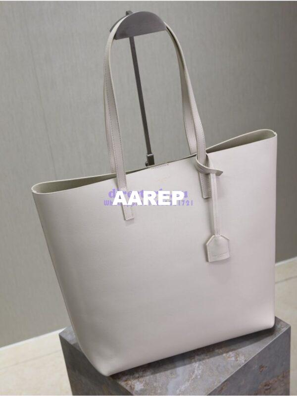 Replica YSL Shopping Saint Laurent In Leather 600306 Blanc 4