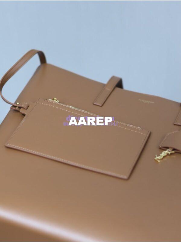 Replica YSL Shopping Saint Laurent In Leather 600306 Brick 15