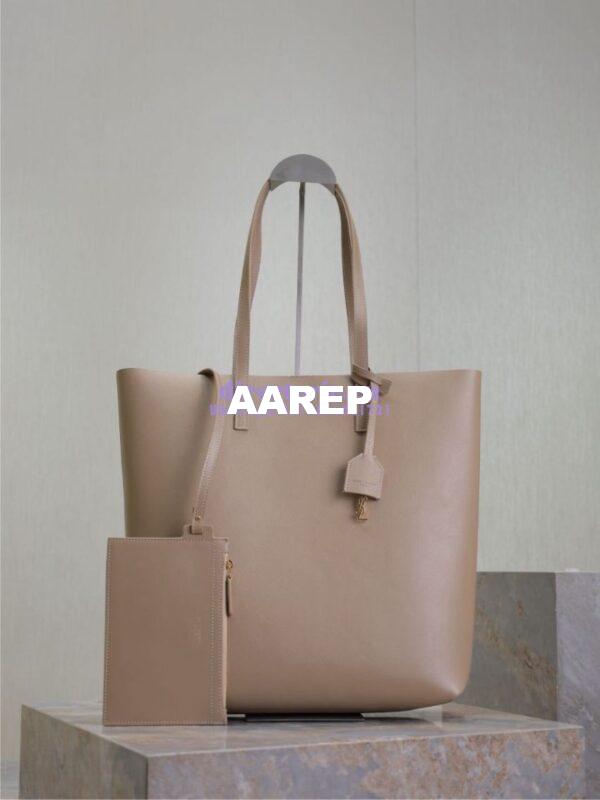 Replica YSL Shopping Saint Laurent In Leather 600306 Beige 3