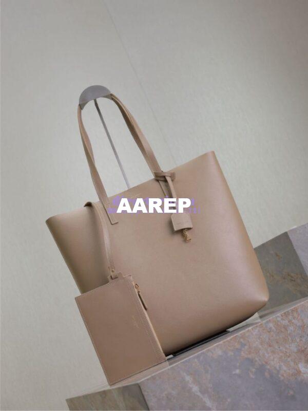 Replica YSL Shopping Saint Laurent In Leather 600306 Beige 4