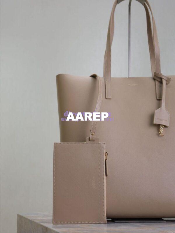 Replica YSL Shopping Saint Laurent In Leather 600306 Beige 8