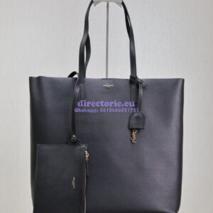 Replica YSL Shopping Saint Laurent In Leather 600306 Black