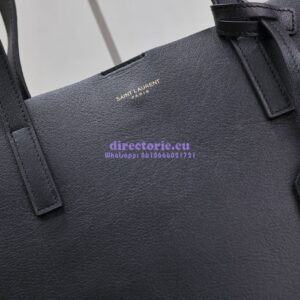 Replica YSL Shopping Saint Laurent In Leather 600306 Black 2