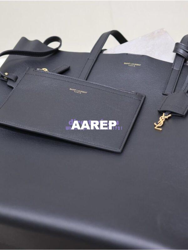 Replica YSL Shopping Saint Laurent In Leather 600306 Black 9