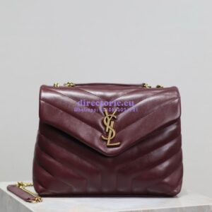 Replica Yves Saint Laurent YSL Loulou Small In Matelassé “Y” Leather 494699 Dark Red Wine