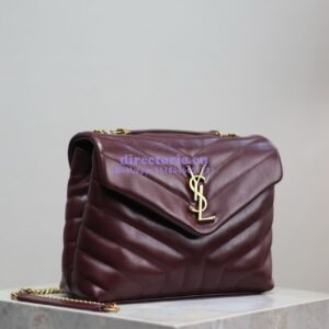 Replica Yves Saint Laurent YSL Loulou Small In Matelassé “Y” Leather 494699 Dark Red Wine 2