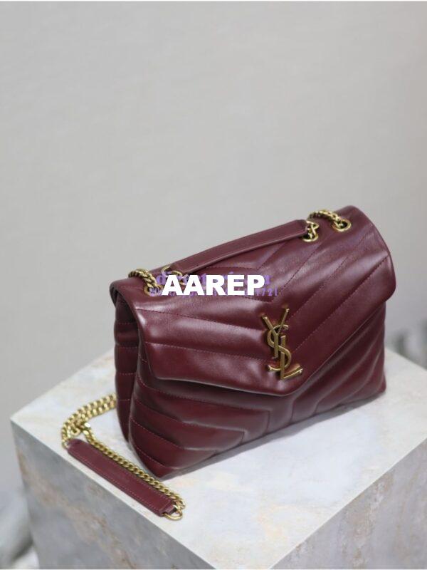 Replica Yves Saint Laurent YSL Loulou Small In Matelassé “Y” Leather 494699 Dark Red Wine 5