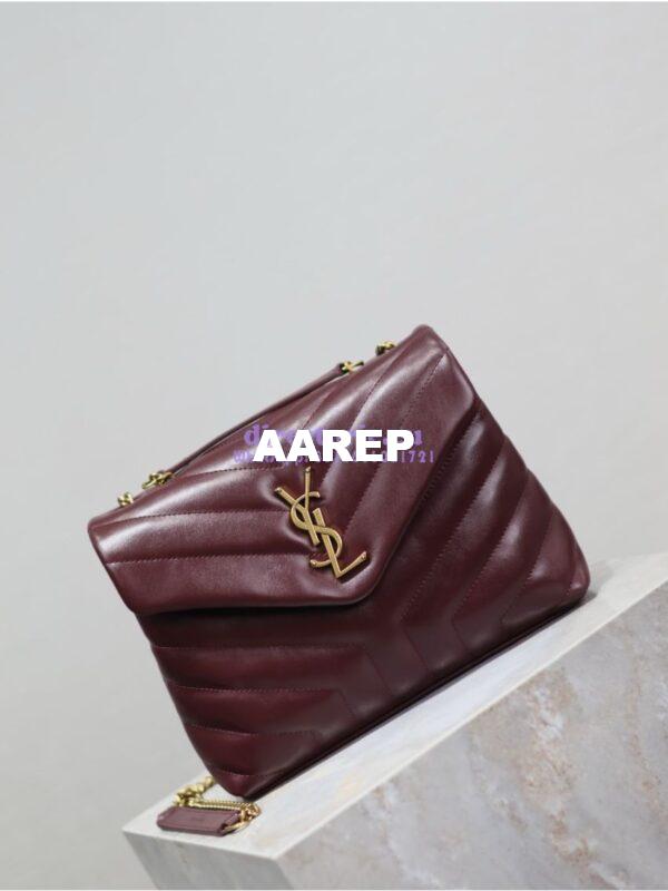 Replica Yves Saint Laurent YSL Loulou Small In Matelassé “Y” Leather 494699 Dark Red Wine 6