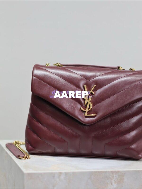 Replica Yves Saint Laurent YSL Loulou Small In Matelassé “Y” Leather 494699 Dark Red Wine 7