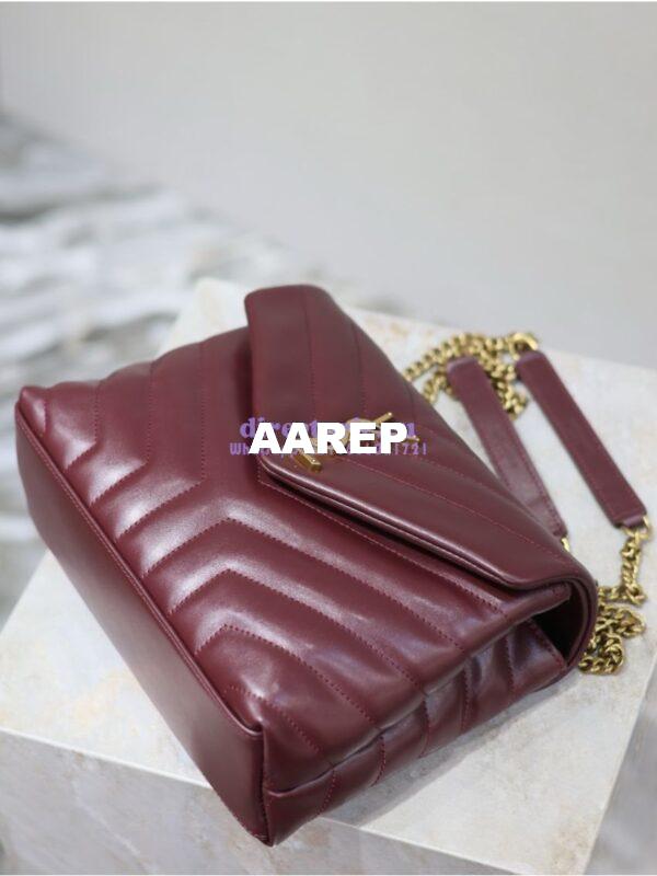 Replica Yves Saint Laurent YSL Loulou Small In Matelassé “Y” Leather 494699 Dark Red Wine 8