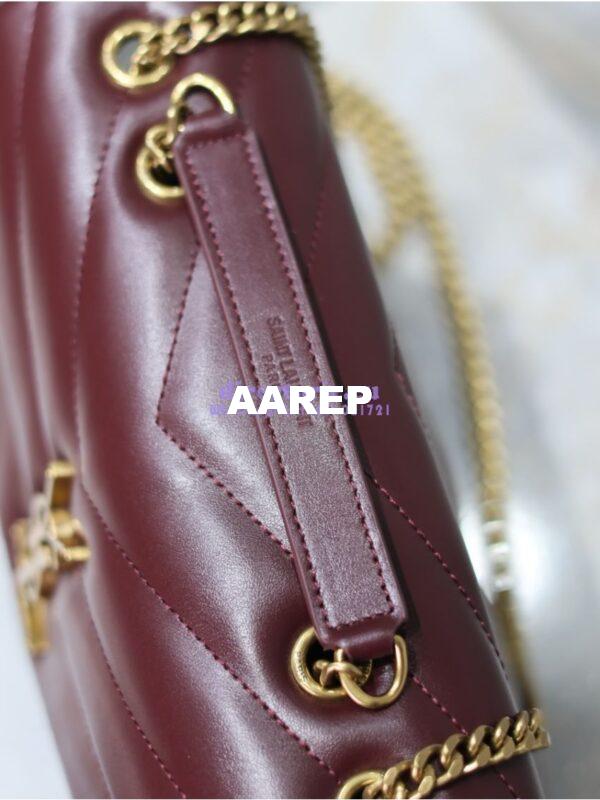 Replica Yves Saint Laurent YSL Loulou Small In Matelassé “Y” Leather 494699 Dark Red Wine 11