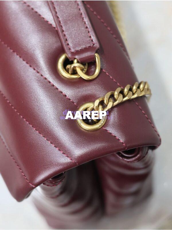 Replica Yves Saint Laurent YSL Loulou Small In Matelassé “Y” Leather 494699 Dark Red Wine 14