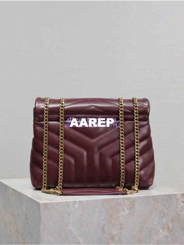 Replica Yves Saint Laurent YSL Loulou Small In Matelassé “Y” Leather 494699 Dark Red Wine 15