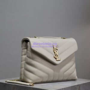 Replica Yves Saint Laurent YSL Loulou Small In Matelassé “Y” Leather 494699 Blanc 2
