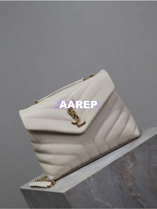Replica Yves Saint Laurent YSL Loulou Small In Matelassé “Y” Leather 494699 Blanc 3