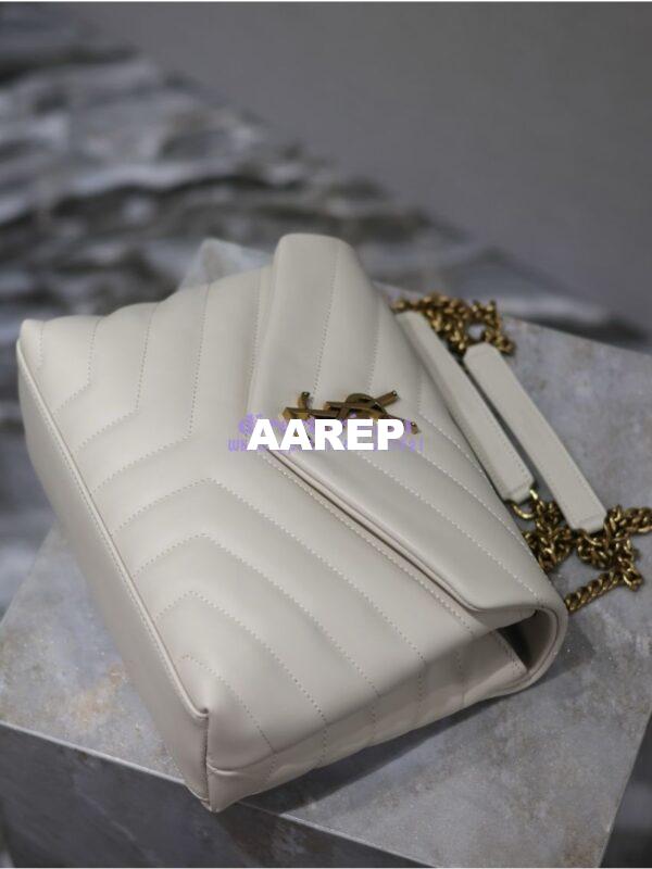 Replica Yves Saint Laurent YSL Loulou Small In Matelassé “Y” Leather 494699 Blanc 6