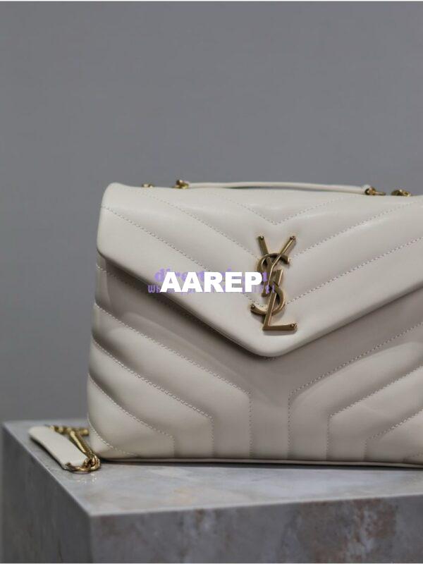 Replica Yves Saint Laurent YSL Loulou Small In Matelassé “Y” Leather 494699 Blanc 7