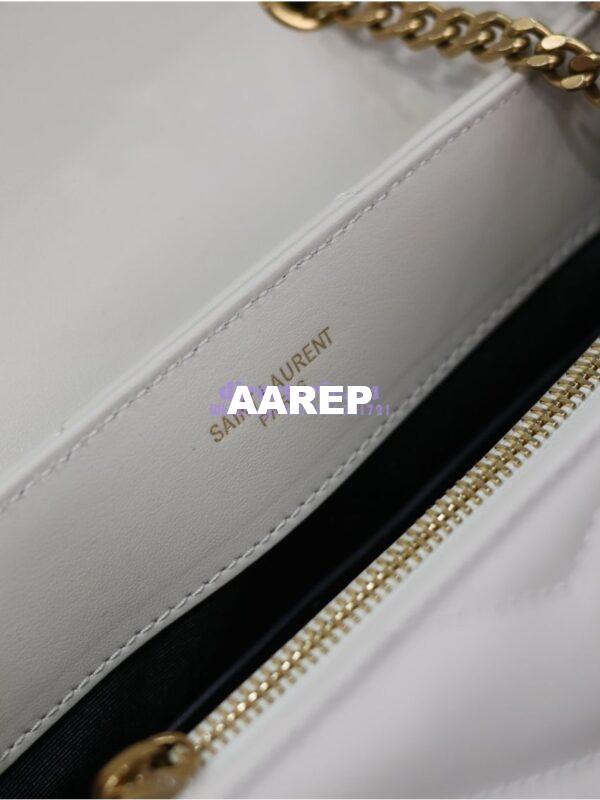 Replica Yves Saint Laurent YSL Loulou Small In Matelassé “Y” Leather 494699 Blanc 12