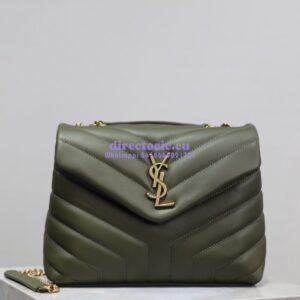 Replica Yves Saint Laurent YSL Loulou Small In Matelassé “Y” Leather 494699 light Musk