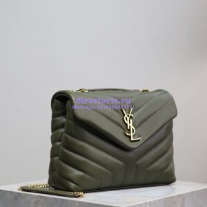 Replica Yves Saint Laurent YSL Loulou Small In Matelassé “Y” Leather 494699 light Musk 2