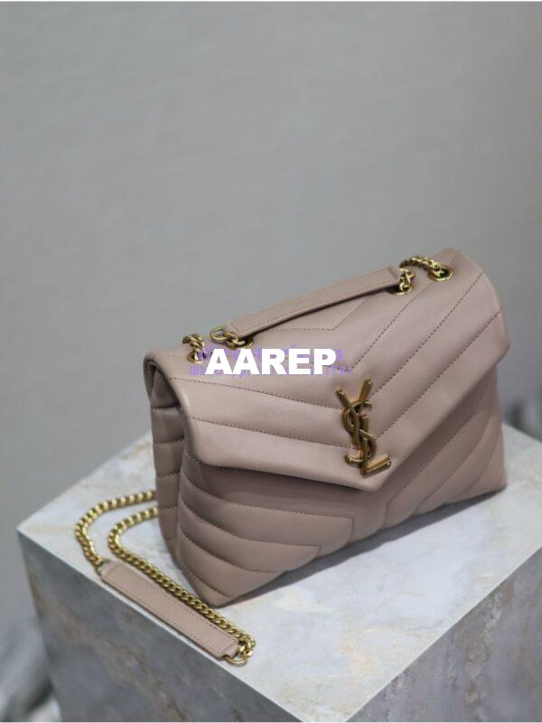 Replica Yves Saint Laurent YSL Loulou Small In Matelassé “Y” Leather 494699 Powder Pink 3