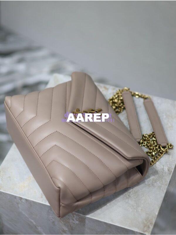 Replica Yves Saint Laurent YSL Loulou Small In Matelassé “Y” Leather 494699 Powder Pink 4