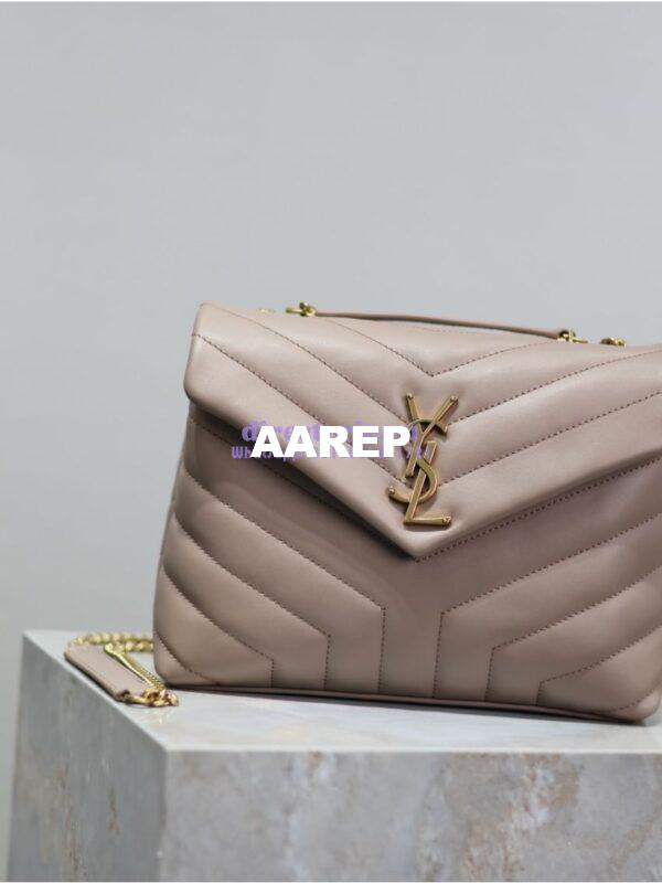 Replica Yves Saint Laurent YSL Loulou Small In Matelassé “Y” Leather 494699 Powder Pink 6