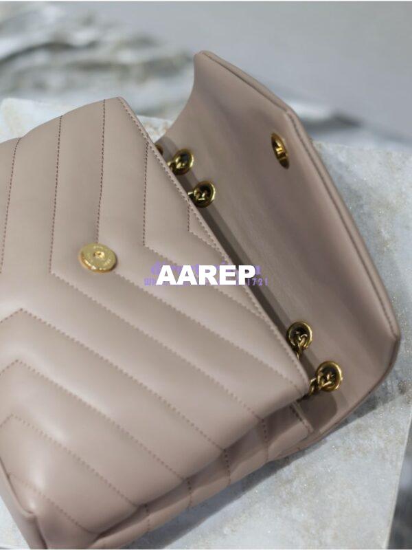 Replica Yves Saint Laurent YSL Loulou Small In Matelassé “Y” Leather 494699 Powder Pink 8