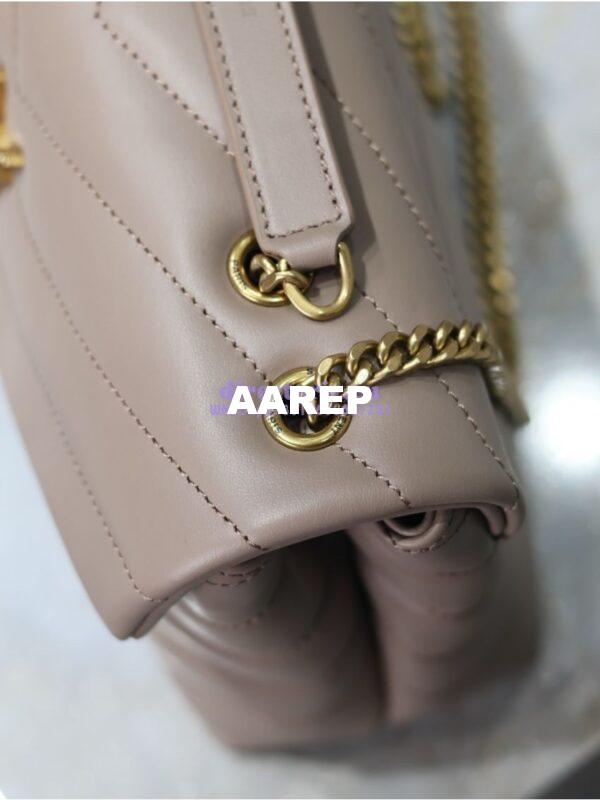 Replica Yves Saint Laurent YSL Loulou Small In Matelassé “Y” Leather 494699 Powder Pink 12