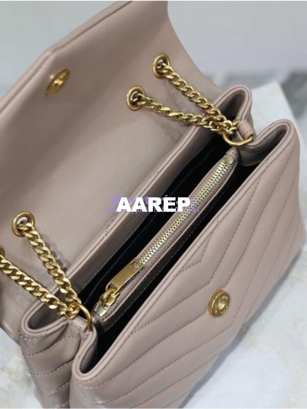 Replica Yves Saint Laurent YSL Loulou Small In Matelassé “Y” Leather 494699 Powder Pink 14