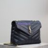 Replica Yves Saint Laurent YSL Loulou Small In Matelassé “Y” Leather 494699 Dark Blue