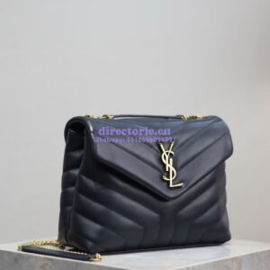 Replica Yves Saint Laurent YSL Loulou Small In Matelassé “Y” Leather 494699 Dark Blue